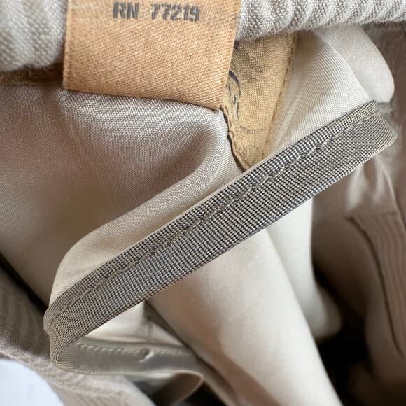 Joe Joseph Aboud Pinstripe Blazer Men's Slim Fit Seersucker XXL Cotton Beige LS - Picture 2 of 7